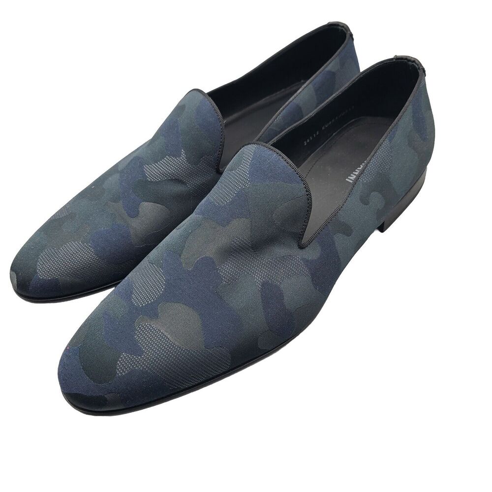Magnanni mens Loafers Guapo Formal Camo Fabric Black US 13-13.5 45.5 new